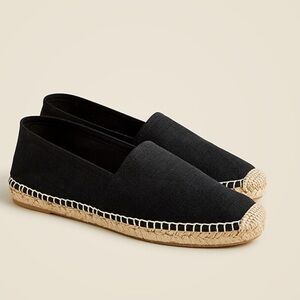 J Crew Made-in-Spain Espadrille Linen Flats, Size 7.5